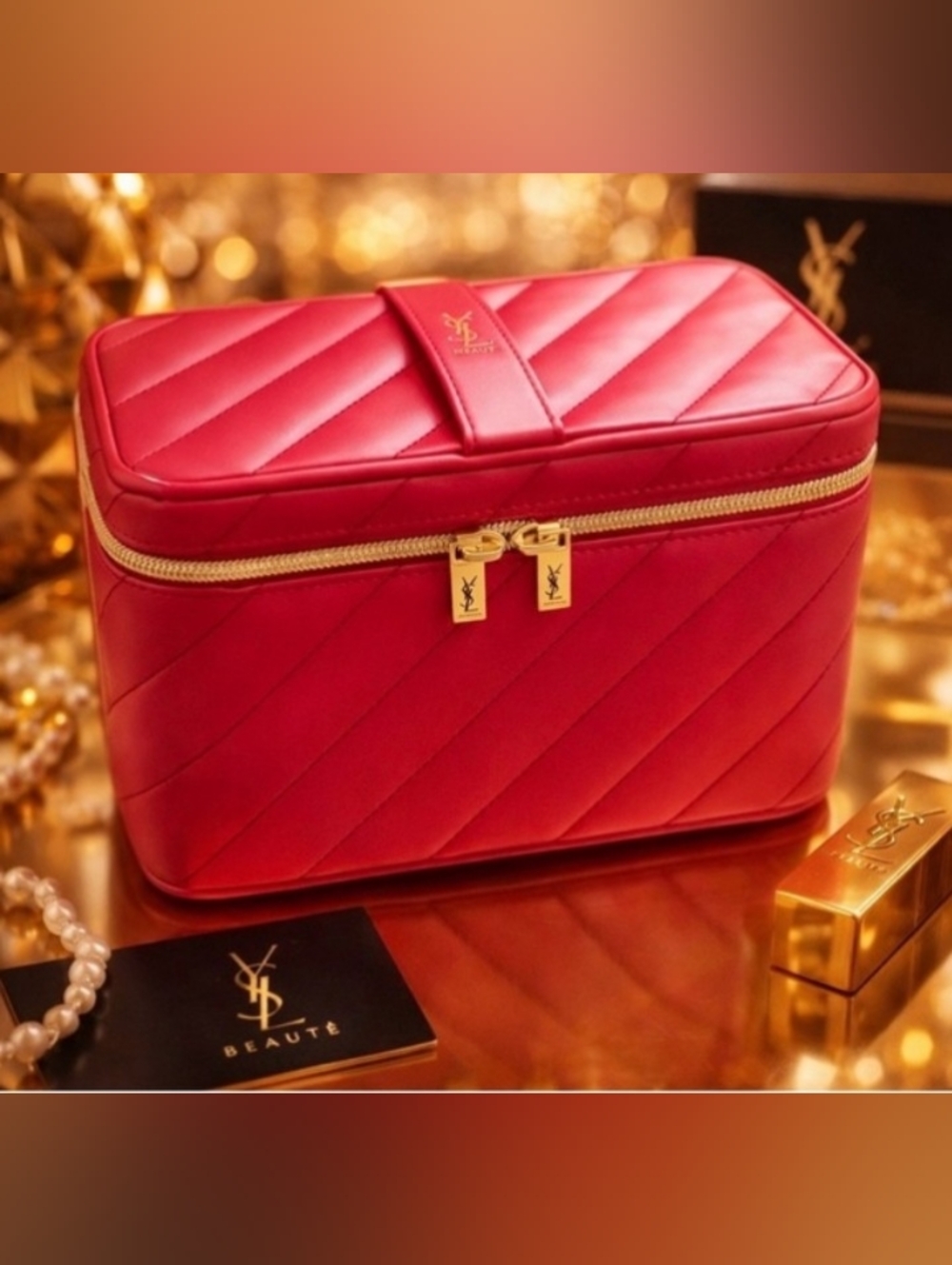 Yves Saint Laurent-Quilted Cosmetic Case ♥️